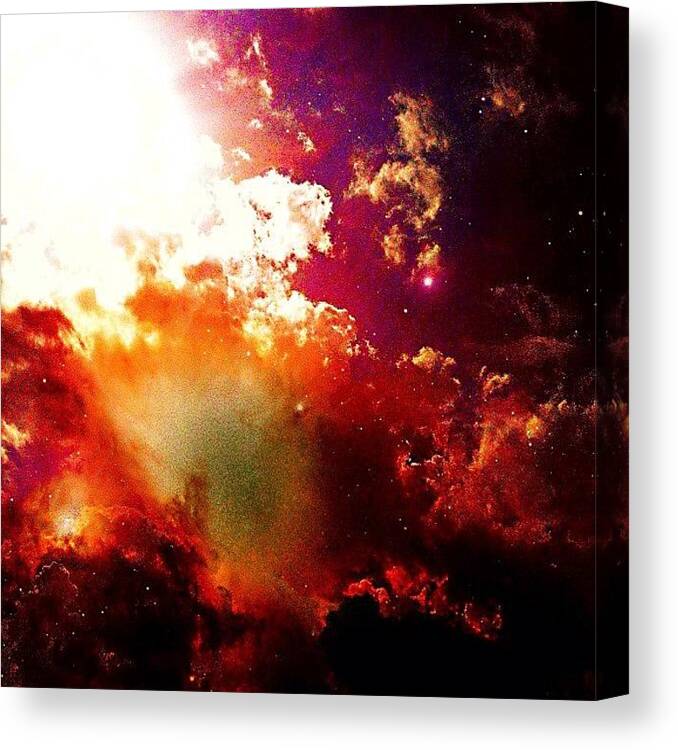 Skyart Canvas Print featuring the photograph Nite Mofos. #cloud #clouds #cloudporn by Gregg   