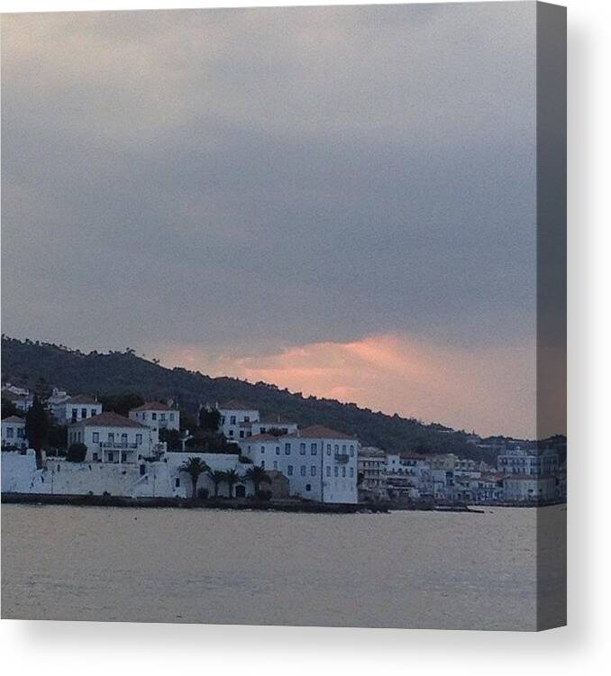 Greekisland Canvas Print featuring the photograph No Filter Spetses #spetses by Myrtali Petrocheilou