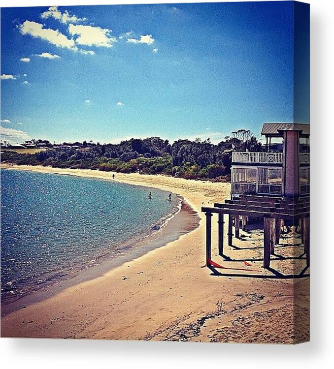 Beautiful Canvas Print featuring the photograph Not A Bad Backyard #botanybay by Emily Hames