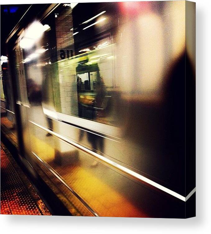 Navema Canvas Print featuring the photograph Nyc Subway by Natasha Marco