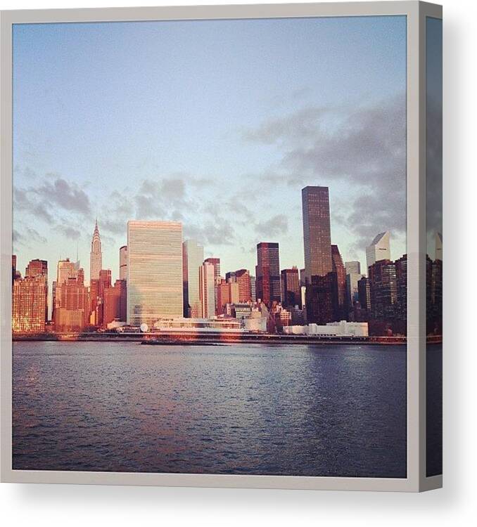 Europe Canvas Print featuring the photograph Nyc Sunrise by Randy Lemoine