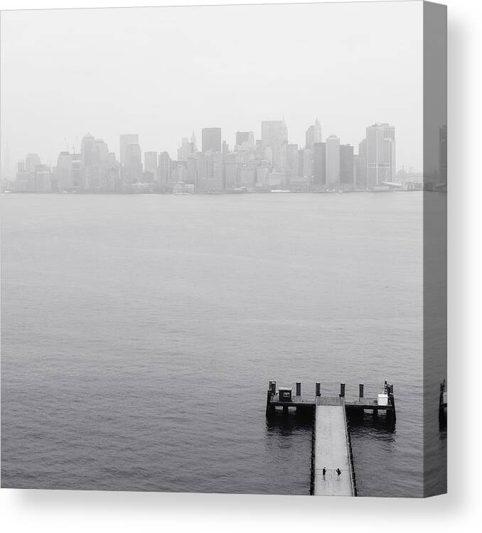 Nyc Canvas Print featuring the photograph NYC View from Liberty Island by Nina Papiorek