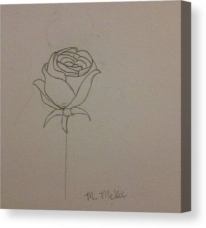  Canvas Print featuring the photograph Ok Roses Are Really Hard To Draw But by Molly Mckee
