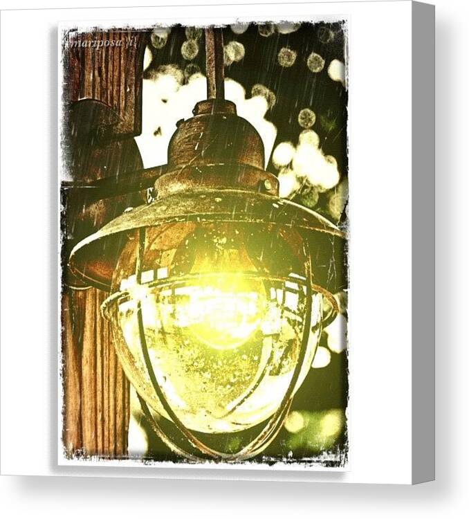 Lamp Canvas Print featuring the photograph Old Flame by Mari Posa