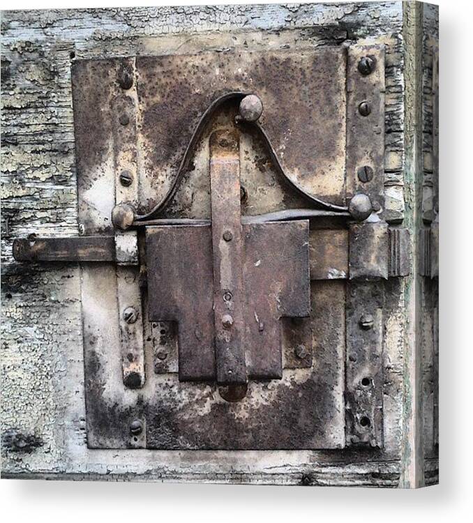 Lock Canvas Print featuring the photograph Old lock by Nic Squirrell