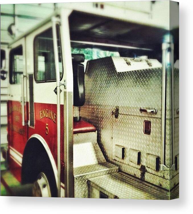 Firehouse Canvas Print featuring the photograph Old School #opencab by Scott Pippin