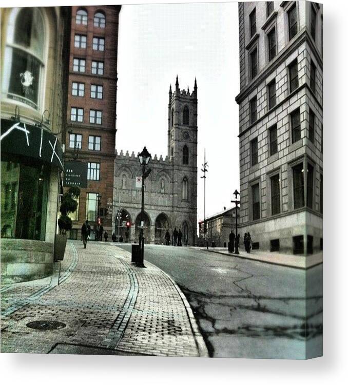 Beautiful Canvas Print featuring the photograph Oldport On Rainy Day. New Edit Of And by Marie Constant