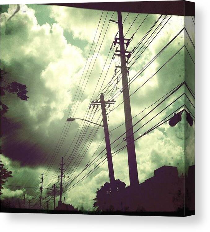 Sky Canvas Print featuring the photograph On The Road by Ninette Quiles