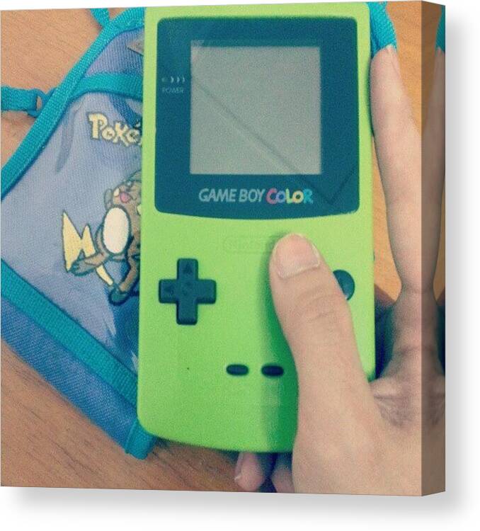 Gameboy Canvas Print featuring the photograph Once A Pokemon Hunter. #gameboy by Janicew Shum