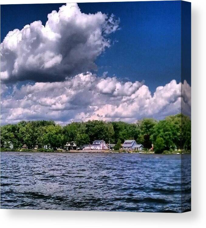 Beautiful Canvas Print featuring the photograph #oneidalake #sylvanbeach #ny #upstate by Dan Piraino