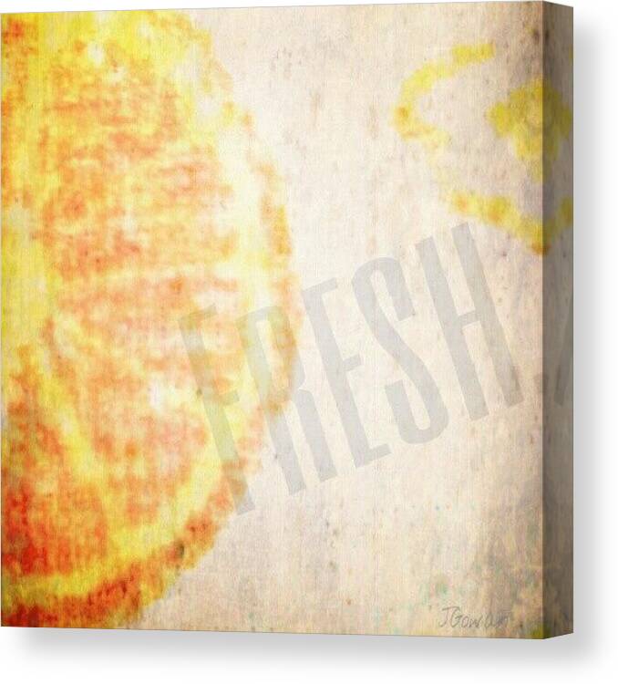 Slice Canvas Print featuring the photograph Orange. #orange #fresh #slices #slice by Jess Gowan