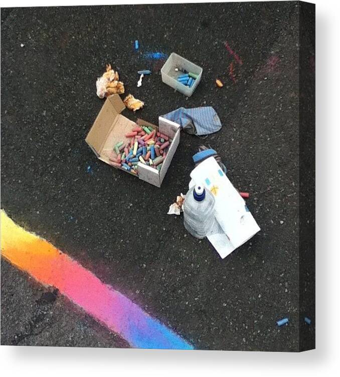 Rainbow Canvas Print featuring the photograph Our Supplies-mwahahahaheheheha :) by Megan Watts