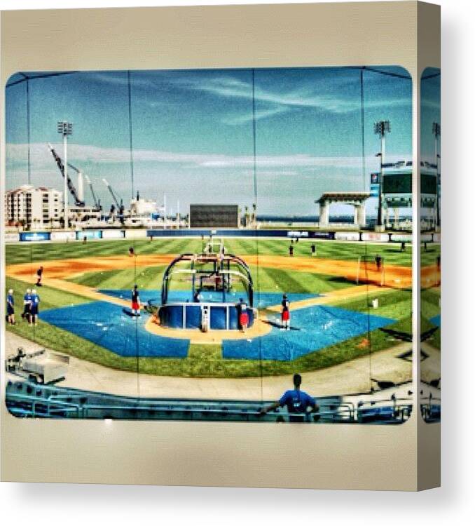 Gowahoos Canvas Print featuring the photograph Pensacola Bayfront Stadium #pensacola by Kenny Richardson