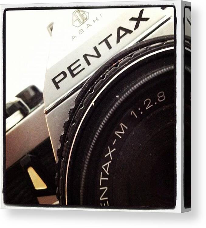 Vintage Canvas Print featuring the photograph Pentax -- My First Film Slr Camera :) by IKON Pennie