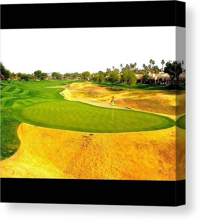 Golf Canvas Print featuring the photograph PGA West 16th Hole Stadium by Steve Collins