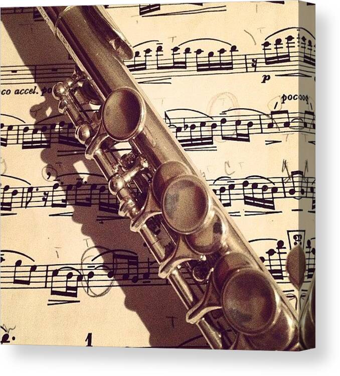 Beautiful Canvas Print featuring the photograph Piccolo. #music #love #flute #piccolo by Natalia Christiano