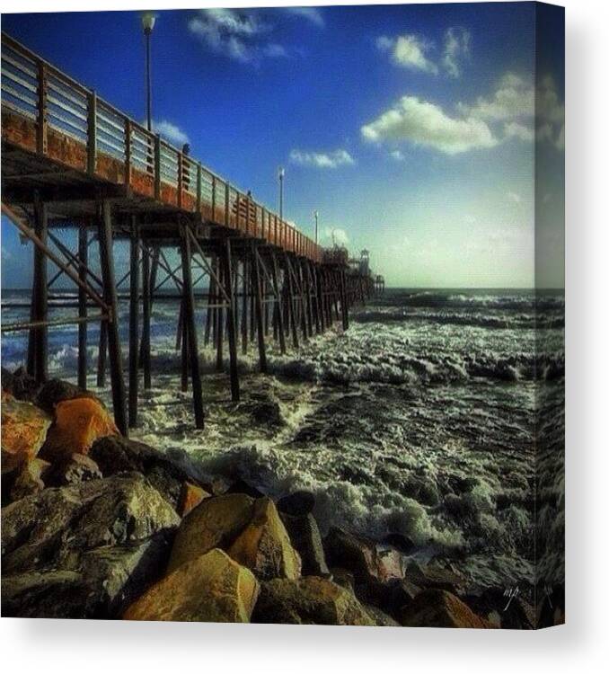 Pier Canvas Print featuring the photograph Pier Beauty by Maury Page