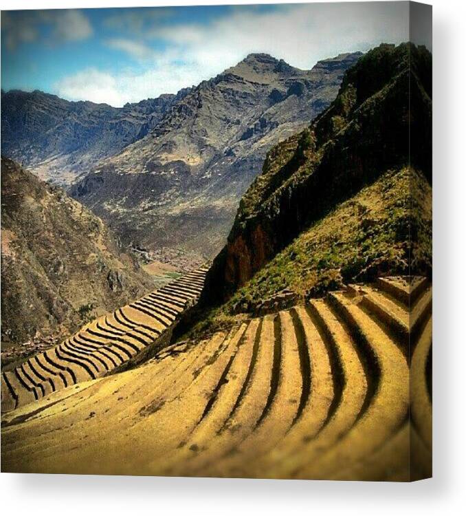 30likes Canvas Print featuring the photograph #pisac #terrasses by Yannick Menard