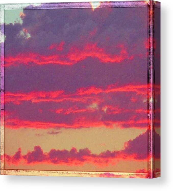 Multnomahvillage Canvas Print featuring the photograph Portland Sunset 3. #portland by Christopher Hughes