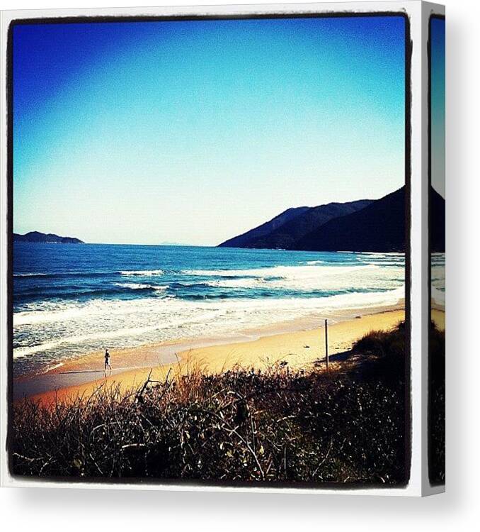 Praiadasolidao Canvas Print featuring the photograph #praiadasolidao #suldailha #southisland by Avatar Pics