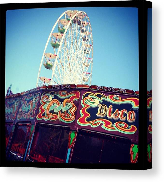  Canvas Print featuring the photograph Prom Fairground Rides by Chris Jones