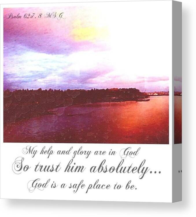 Water Canvas Print featuring the photograph Psalms and Skies by Esther Filip