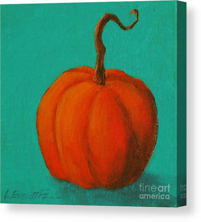 Still Life Canvas Print featuring the painting Punkin by Lauren Everett Finn