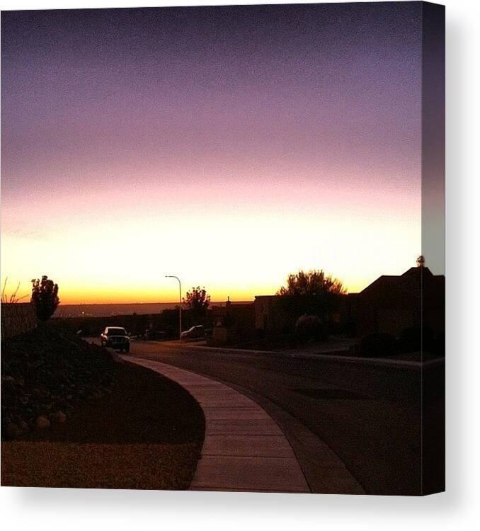 Purpleskies Canvas Print featuring the photograph Purple Skies Last Night #lascruces by Leah Messina