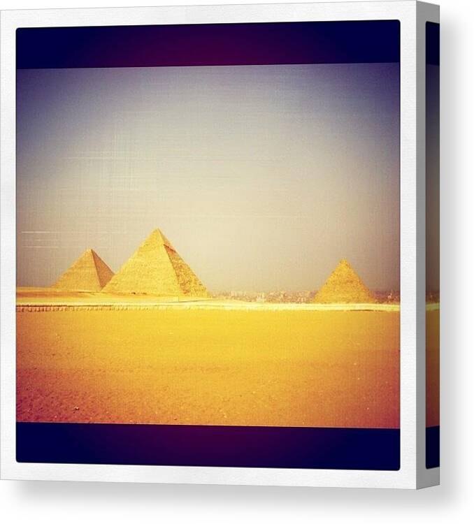 Pyramids Canvas Print featuring the photograph Pyramids by Emily Moore