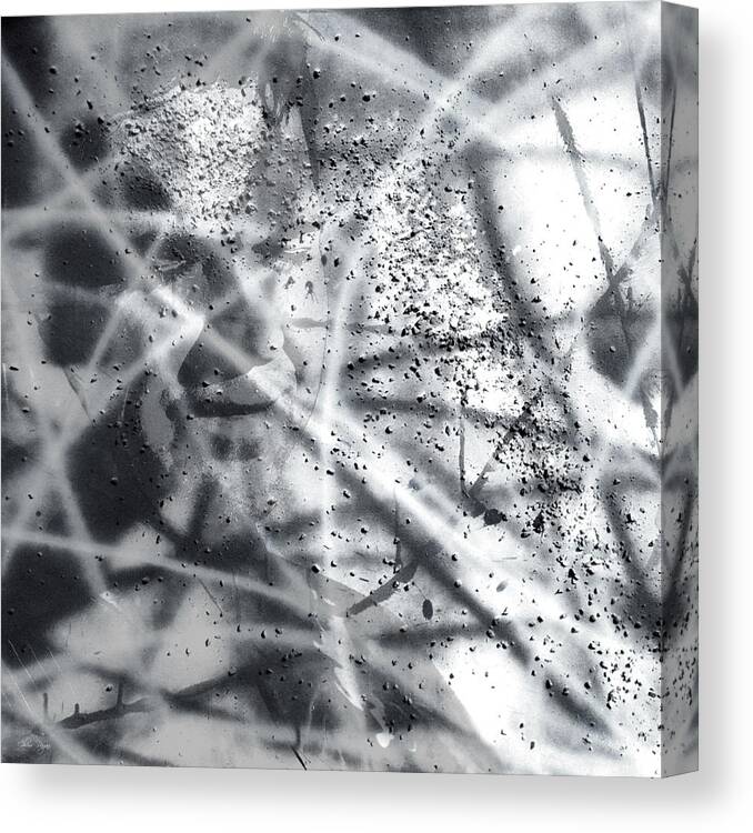 Black And White Canvas Print featuring the painting Quantum Light by Chriss Pagani