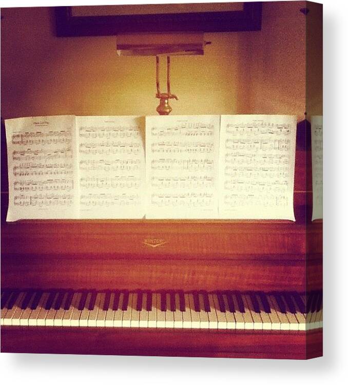 Piano Canvas Print featuring the photograph Rag Time Piano by Kayla Mitchell