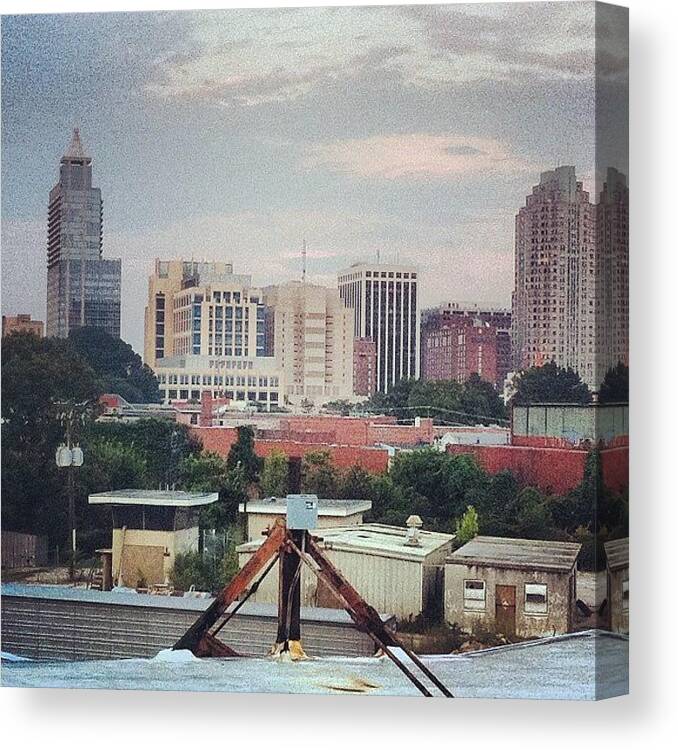 Raleigh Canvas Print featuring the photograph Raleigh Rootop by Jeff Kincade