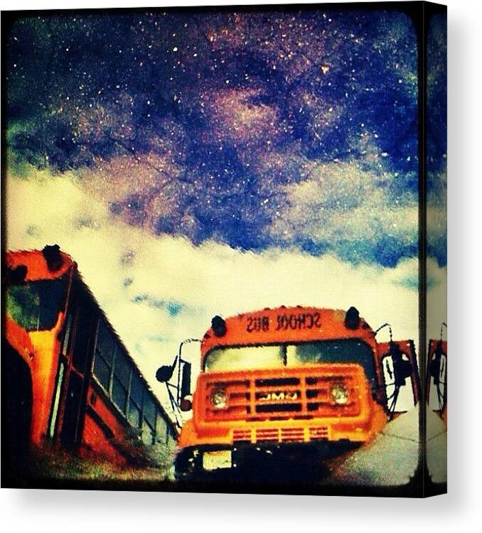 School Canvas Print featuring the photograph #rediscovered #old #photos by Aka J