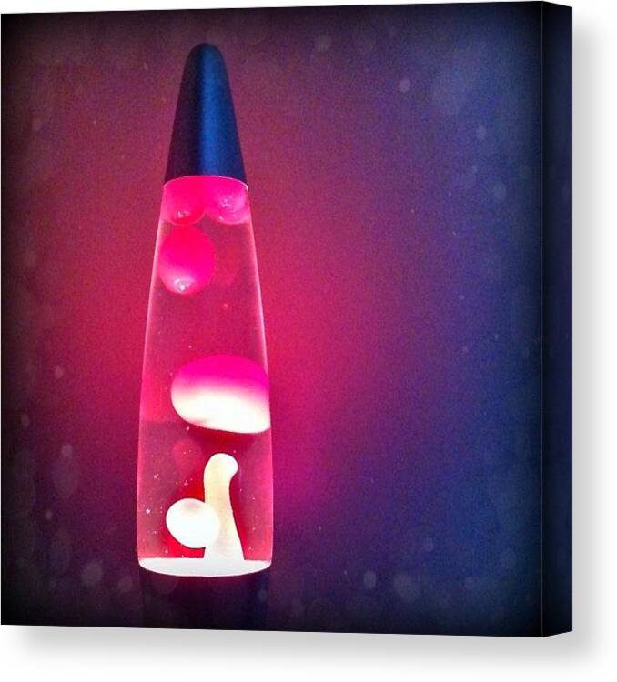 Lavalamp Canvas Print featuring the photograph #retro #lavalamp #photo On #instagram by Pixie Copley