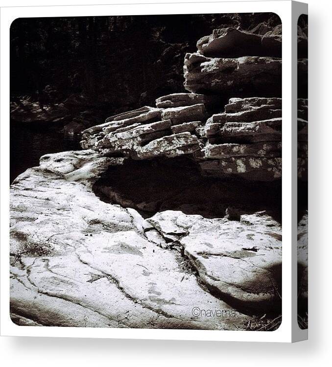 Monoart Canvas Print featuring the photograph Rock Formations by Natasha Marco