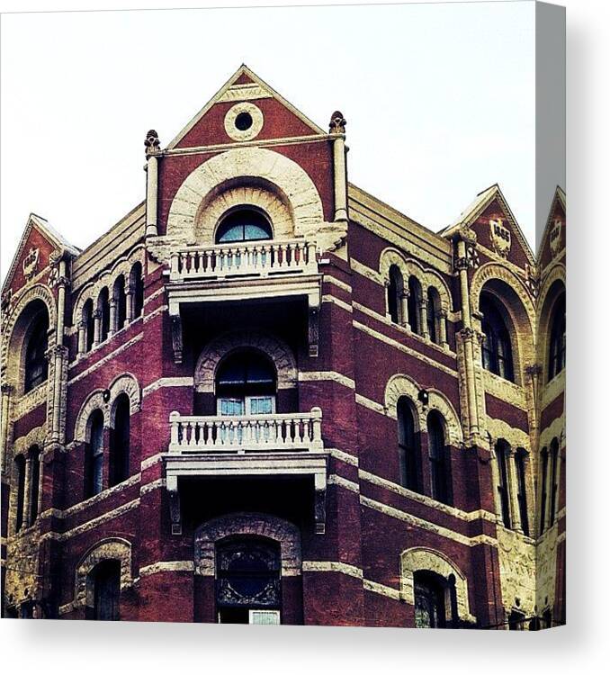Mobilephotography Canvas Print featuring the photograph Romanesque Architecture by Natasha Marco