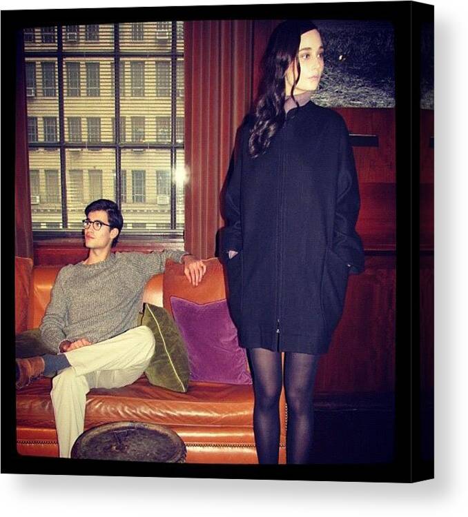 Fashion Canvas Print featuring the photograph Romantic Yearning @hydenyoo #fall2012 by Mariana L