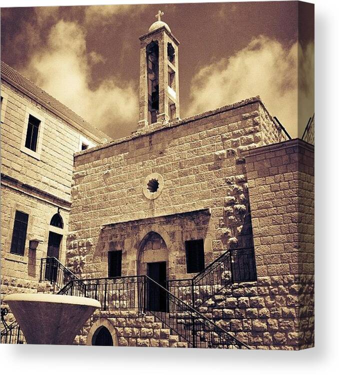 Old Canvas Print featuring the photograph #saint Charbel #ig #igers #instago by Velvet Piana
