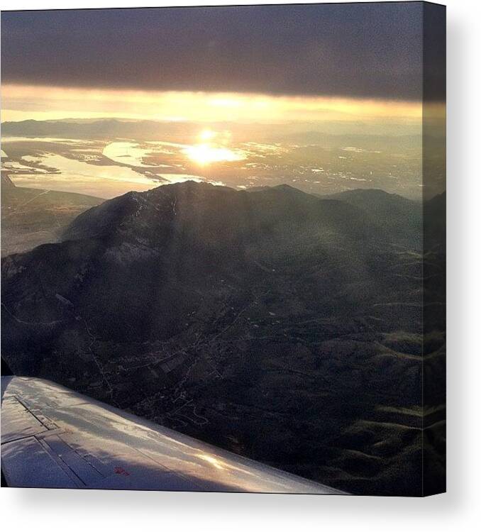Utah Canvas Print featuring the photograph Salt Lake Light #thegreatsaltlake by Brandon Erickson