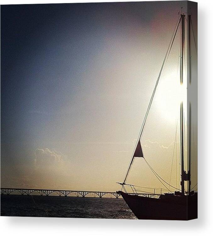 Twilight Canvas Print featuring the photograph Samana #iphone #iphone4 by Luis Florentino