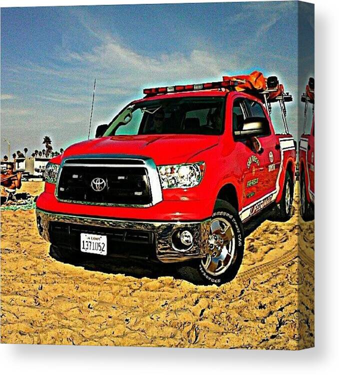 Sandiego Canvas Print featuring the photograph San Diego Fire-rescue 
#sandiego by L Love