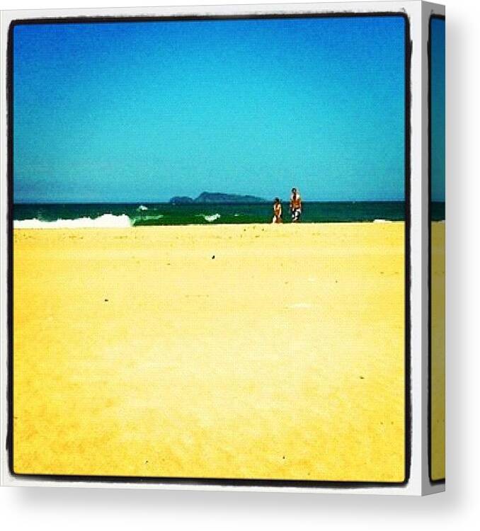 Magicisland Canvas Print featuring the photograph #sand #sea #sky #beach #beaultiful by Avatar Pics