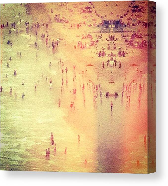 Losangeles Canvas Print featuring the photograph Santa Monica Pier by Mikal Britt
