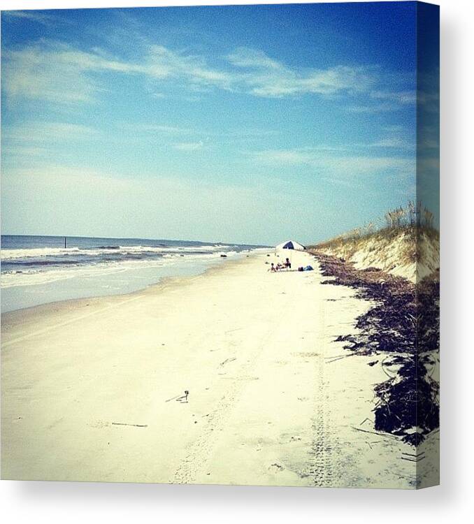 Georgia Canvas Print featuring the photograph #sapeloisland #georgia by Abbey Bays