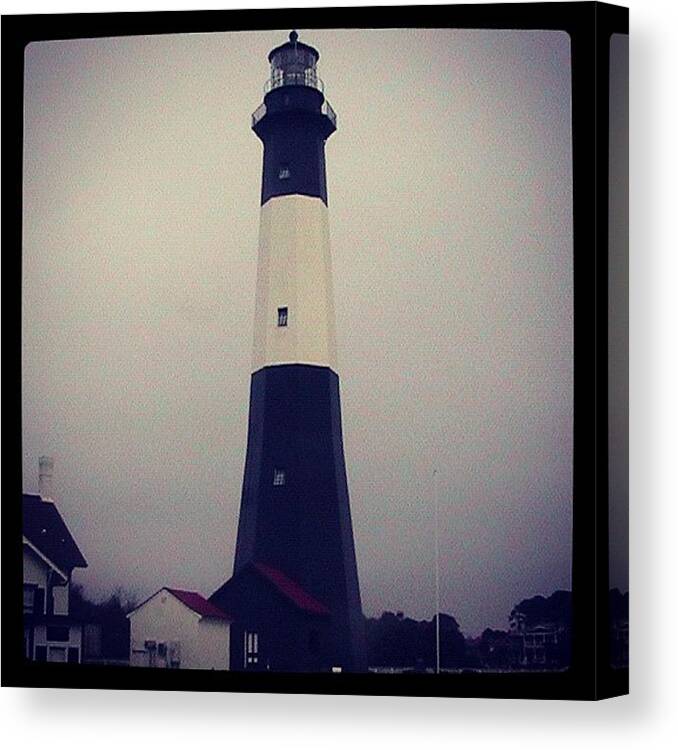 Lighthouses Canvas Print featuring the photograph #savannahgeorgia #tybeeisland by Abril Andrade