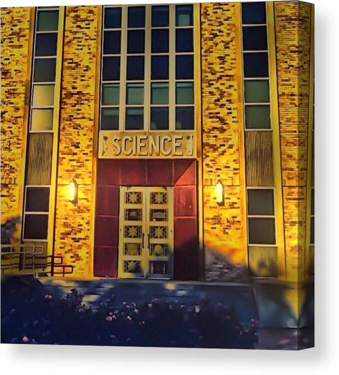 Summer Canvas Print featuring the photograph Science Door by Rhonda L