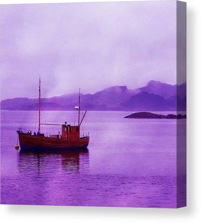  Canvas Print featuring the photograph Scottish Fishing Boat by Jason Feather