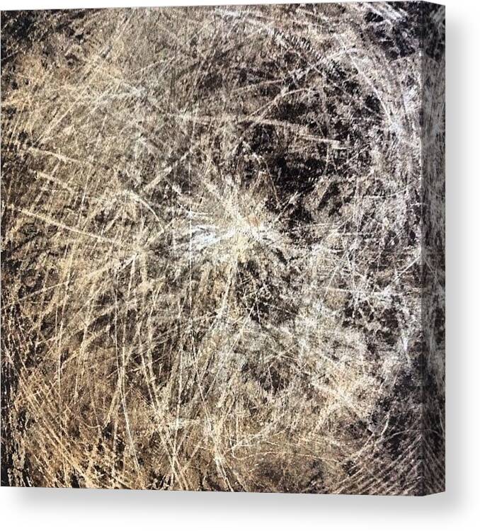 Scratch Canvas Print featuring the photograph Scratched Metal by Nic Squirrell