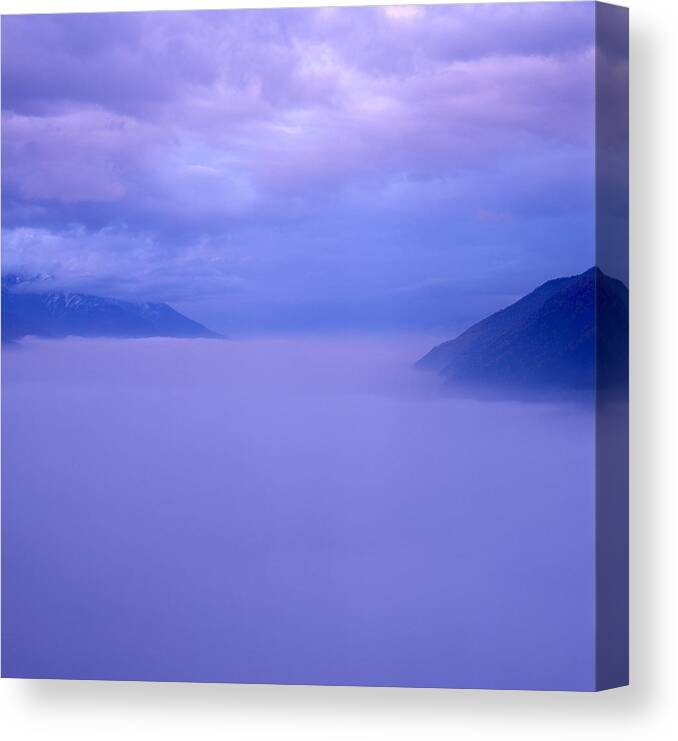 Mountains Canvas Print featuring the photograph Sea of clouds by Ulrich Kunst And Bettina Scheidulin