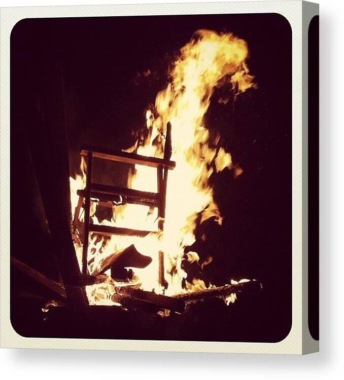 Causeisetfiretothefurniture Canvas Print featuring the photograph Setting Fire To Furniture by Cat Sweeny